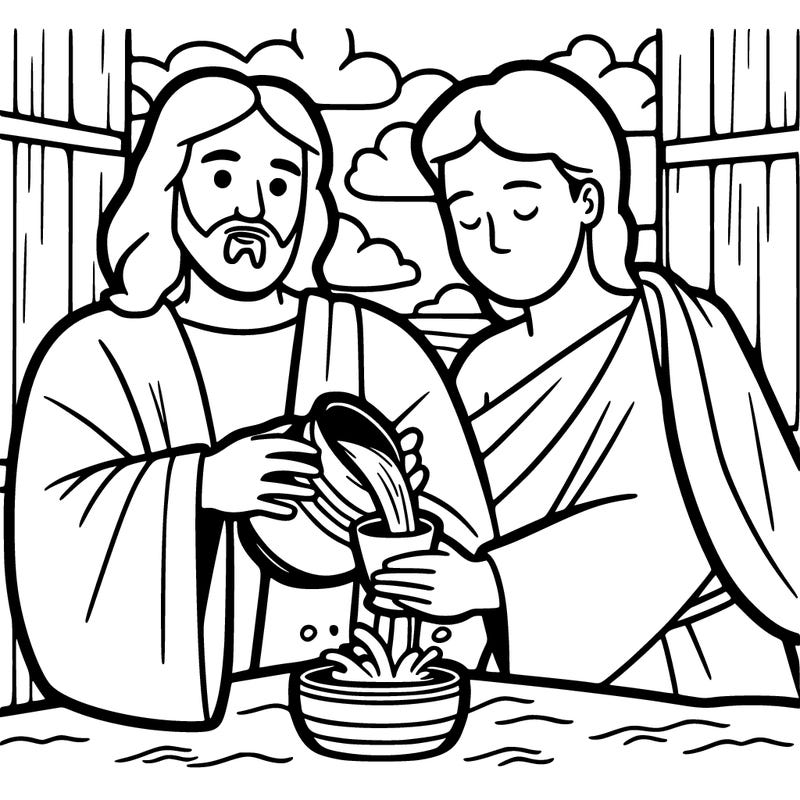 jesus turning water into wine