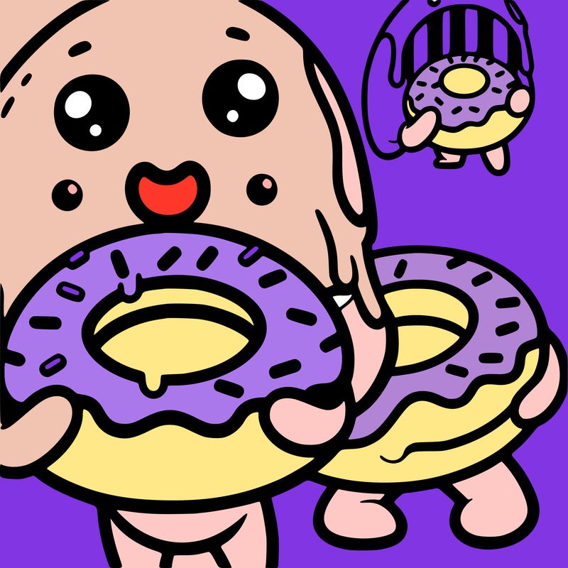 doughnut eating a doughnut