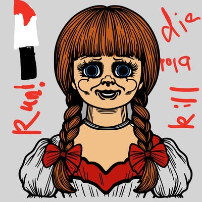 annabelle creepy doll adult