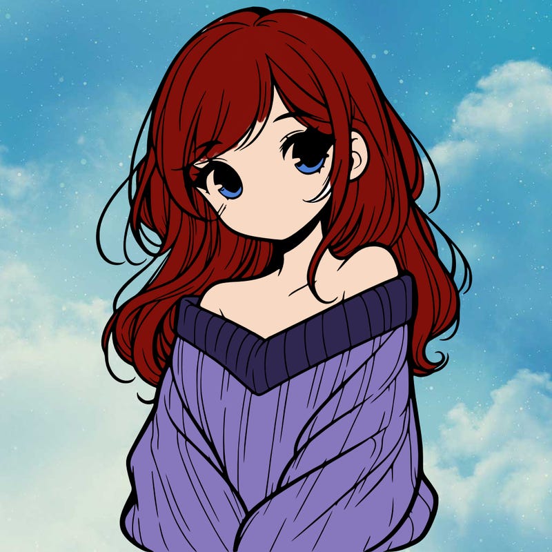 shy pretty girl wearing a sweater that is falling off one shoulder portrait