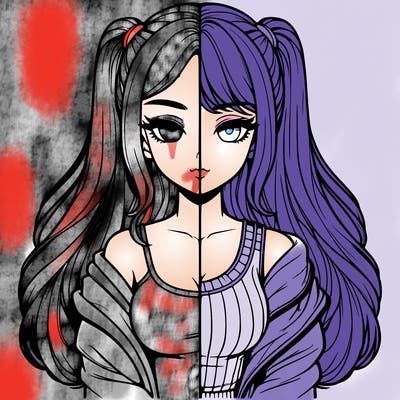 realistic girl split