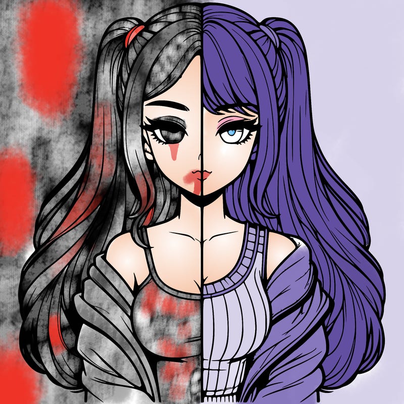 realistic girl split