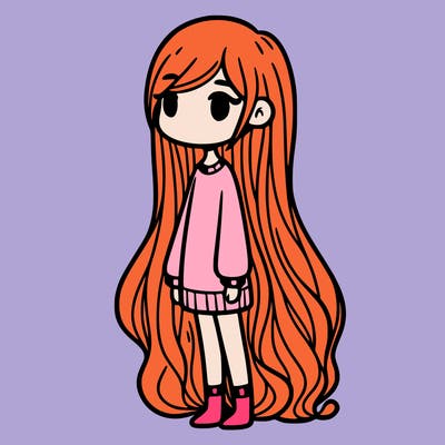 girl with long hair