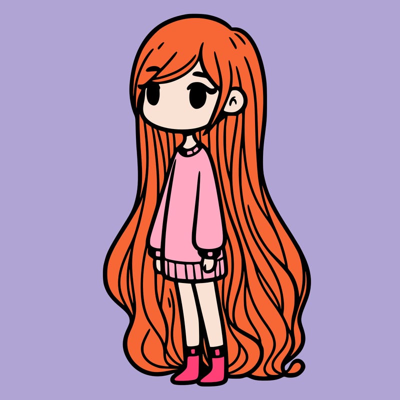 girl with long hair