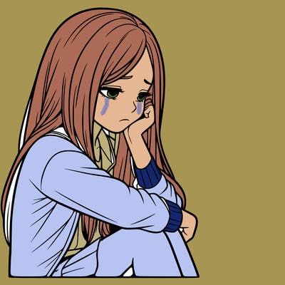a realistic girl with depression