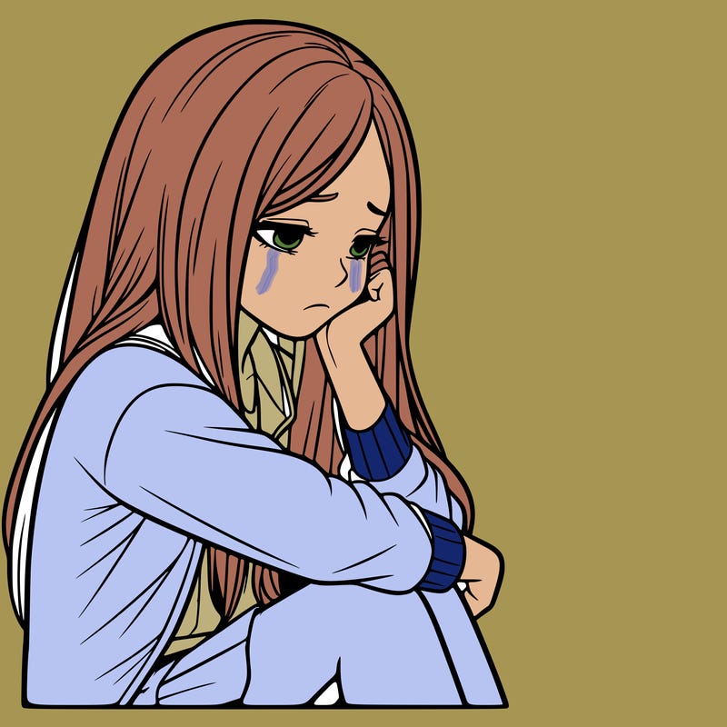 a realistic girl with depression