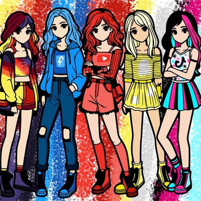 a group of teenage girls