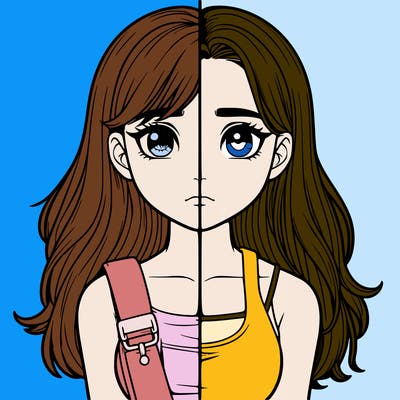 realistic girl split