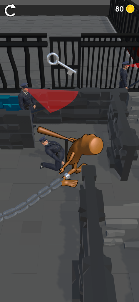 Tung Tung Tung Sahur - Personagem Noxa lutando contra guardas da prisão com um taco no jogo Tung Tung Tung Sahur