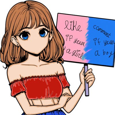 realistic pretty girl holding blank sign