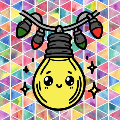 small bulb of a garland