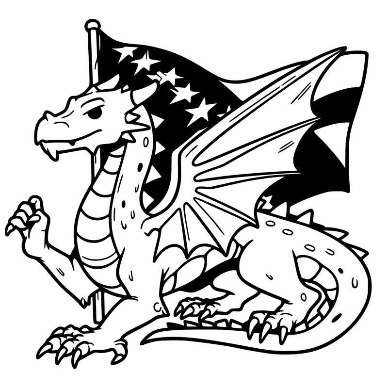 dragon with bosnia flag