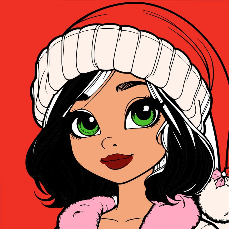 realistic christmas girl