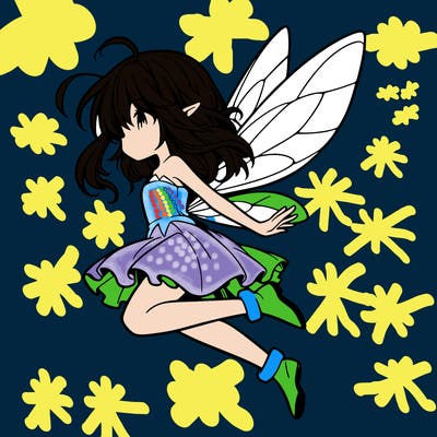 manga fairy flying