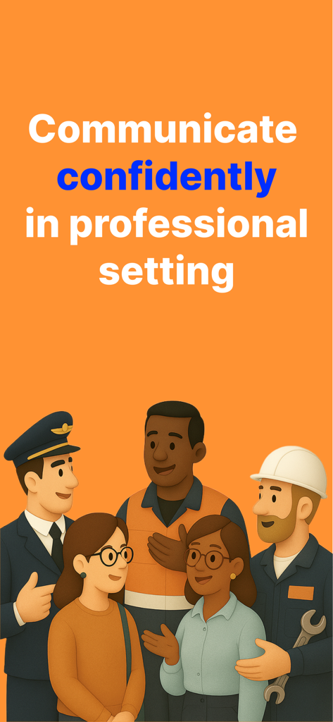 A group of diverse professionals from different industries showing confident communication in a workplace setting