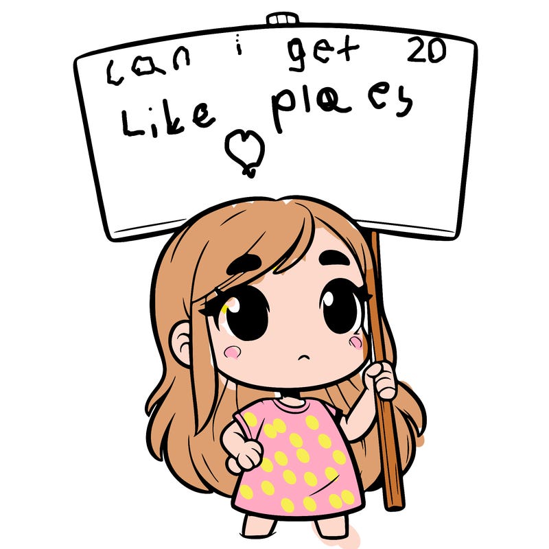 girl with blank sign