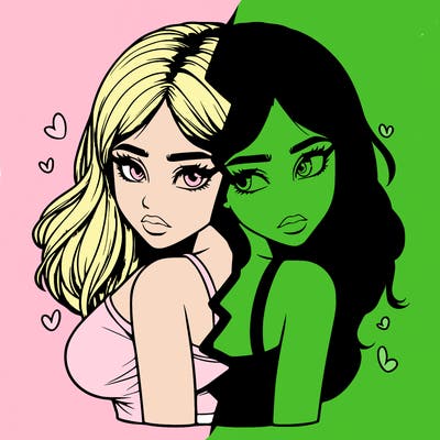 realistic girl split