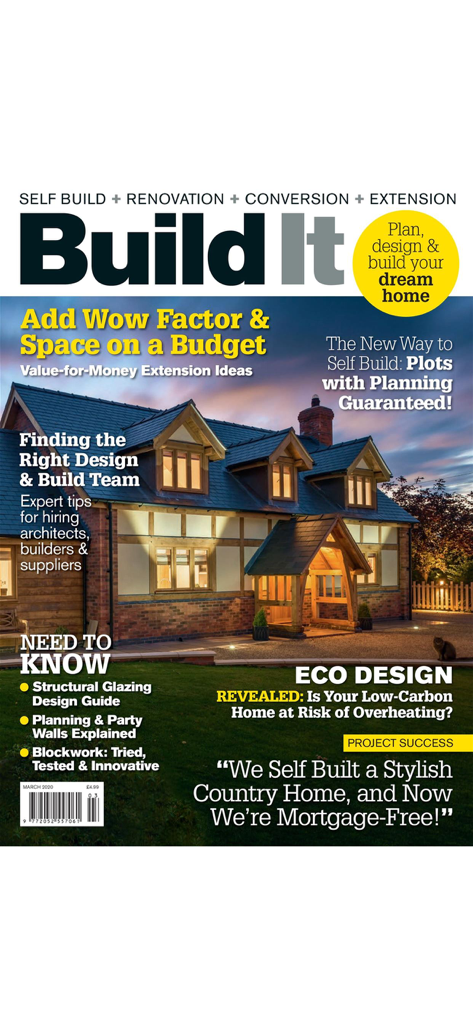 Build It Magazine - Build It Magazine cover showing a modern self-build home and renovation guides
