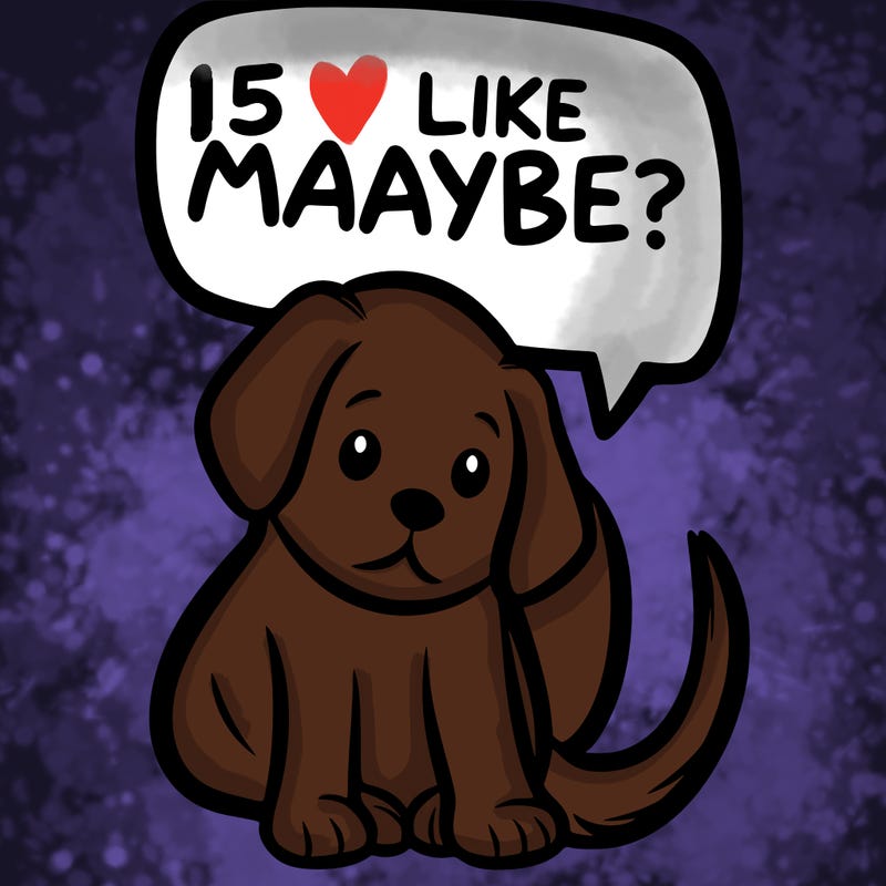 a puppy that says 5 like maybe