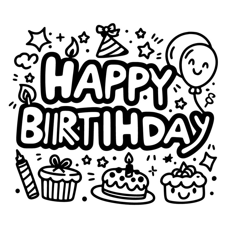 happy birthday text simple