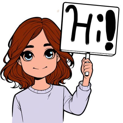 realistic girl holding up a sign