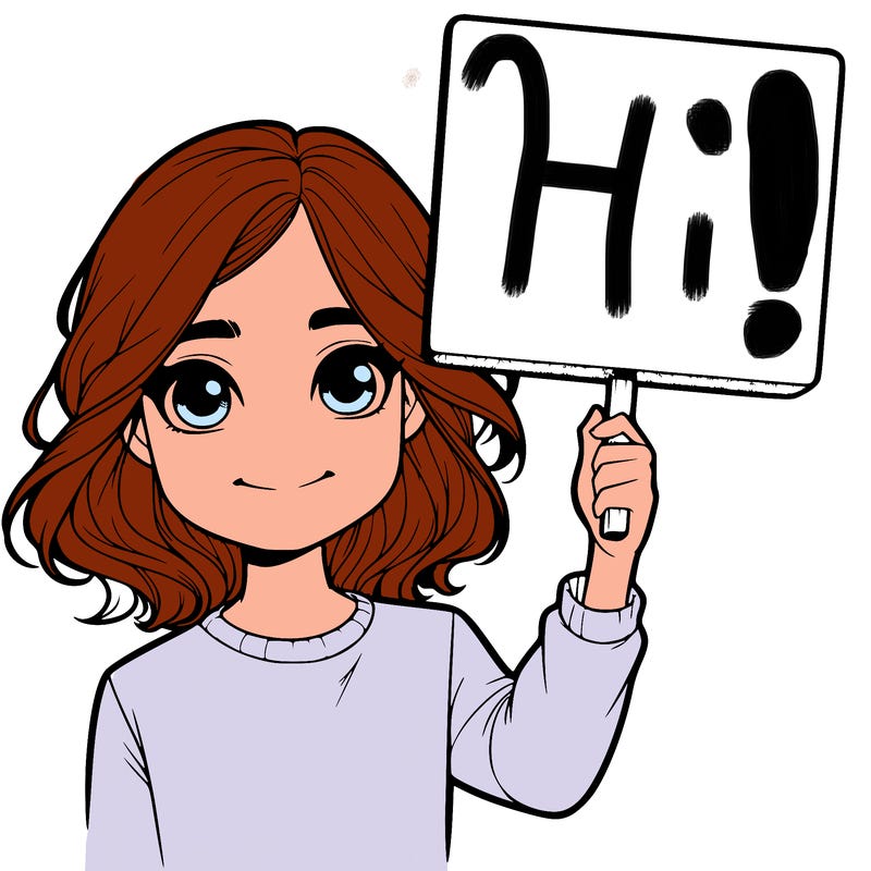 realistic girl holding up a sign