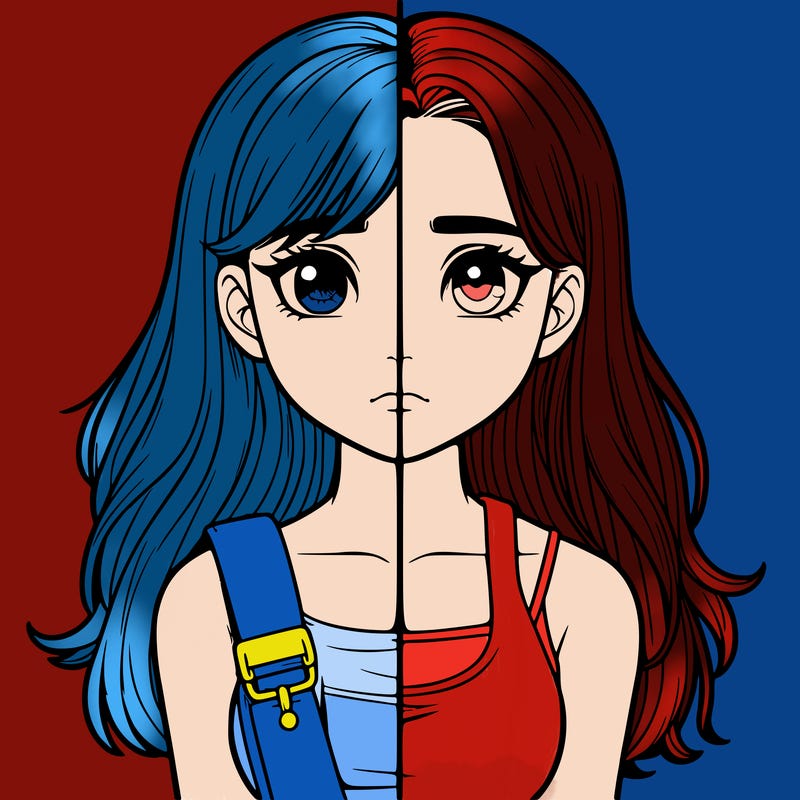 realistic girl split