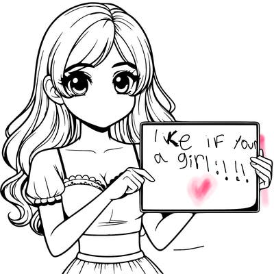 realistic pretty girl holding blank sign