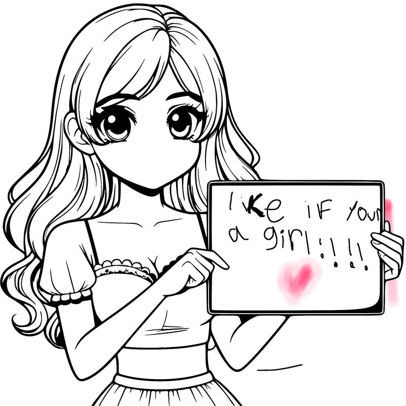 realistic pretty girl holding blank sign