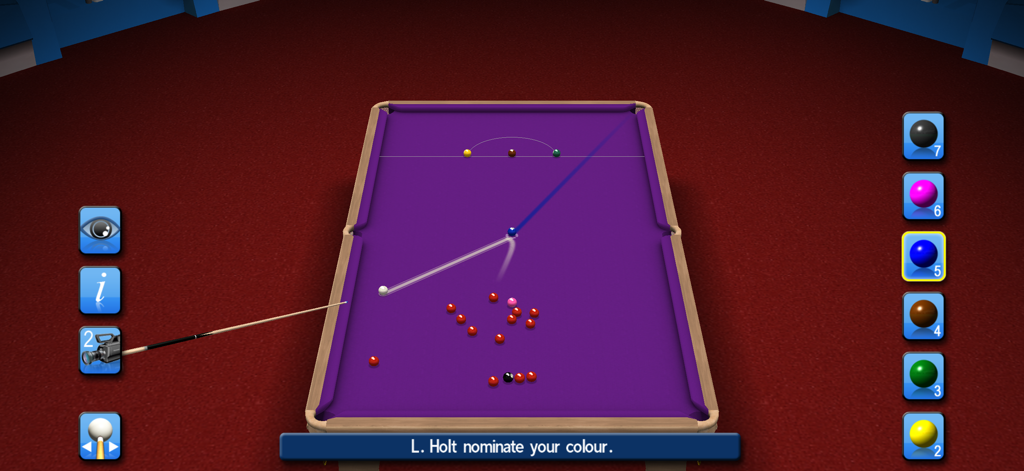 Pro Snooker & Pool 2026 - Pro Snooker and Pool 2026 gameplay showing a 3D simulation on a customizable purple table