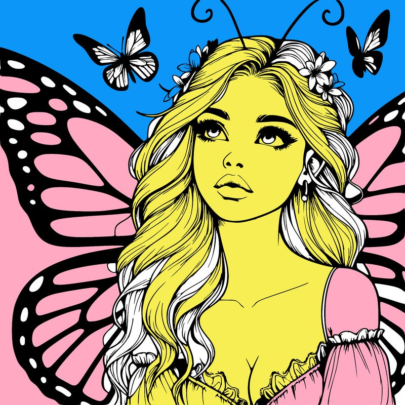 butterfly fairy realistic girl