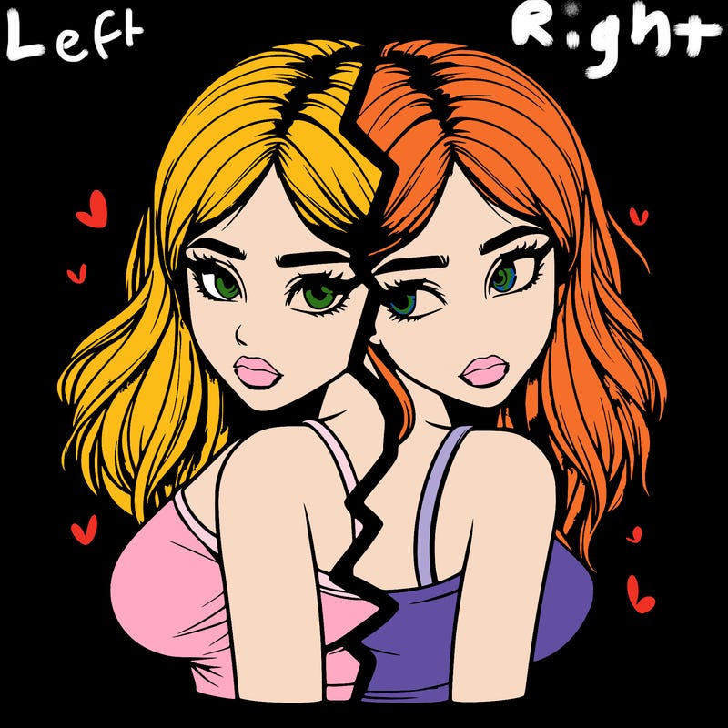 realistic girl split