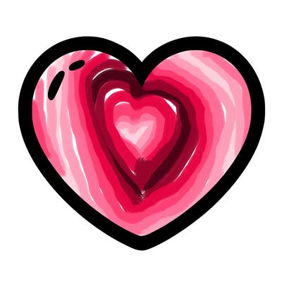 a blank heart
