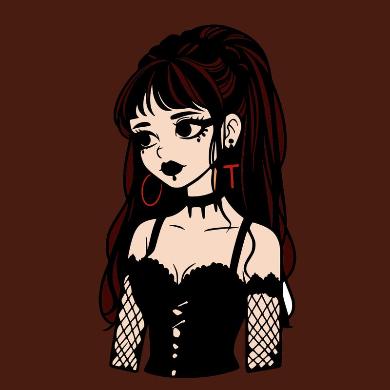 realistic goth girl