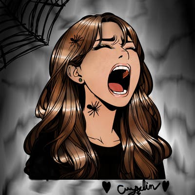 screaming realistic, girl