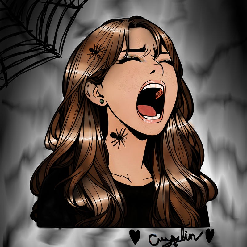 screaming realistic, girl