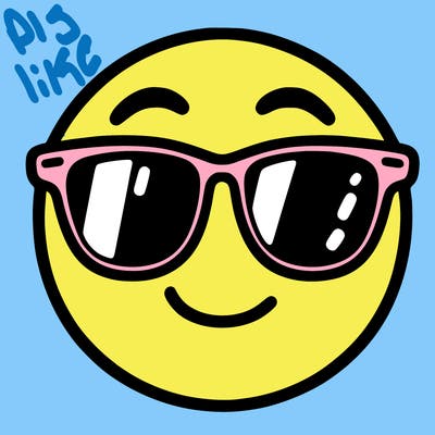 emoji with sunglasses