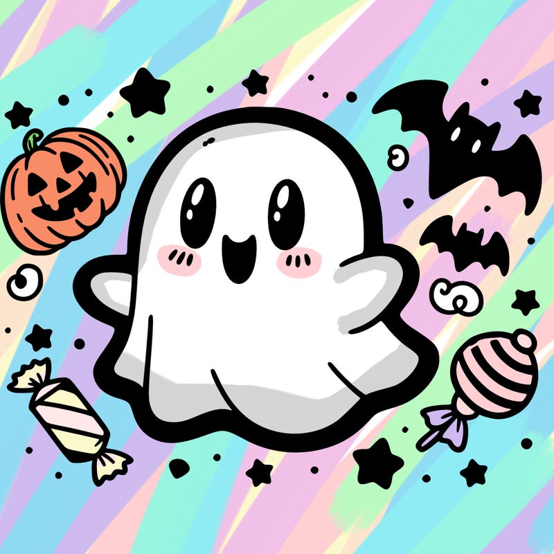 halloween cute little ghost