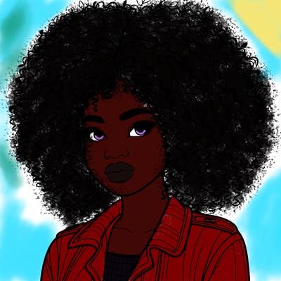 realistic afro american girl