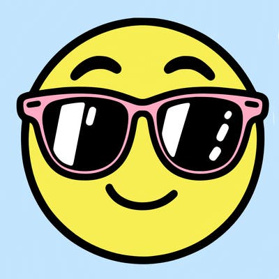 emoji with sunglasses