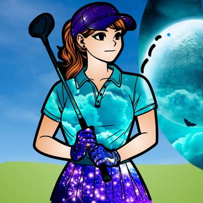 a woman golfer