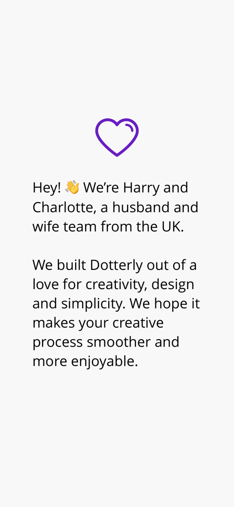 Dotterly: Diamond painting - A welcoming message from the Dotterly app creators Harry and Charlotte