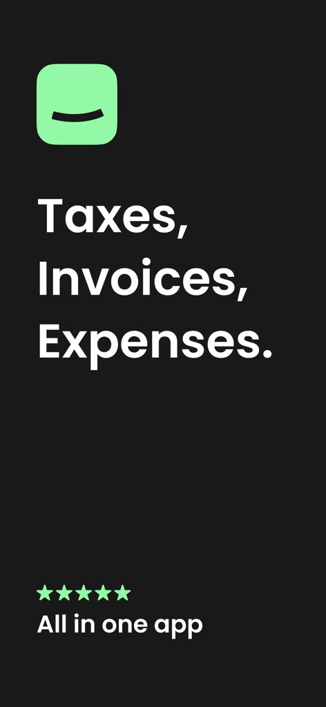 Application Tofu de comptabilité et de tenue de livres présentant les fonctions taxes, factures et dépenses