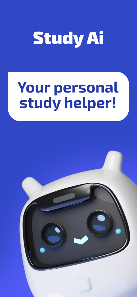 Study AI: Math Homework Helper - Study AI personal study helper robot mascot