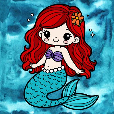 lovely mermaid girl