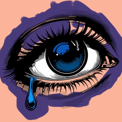 realistic eye one tear