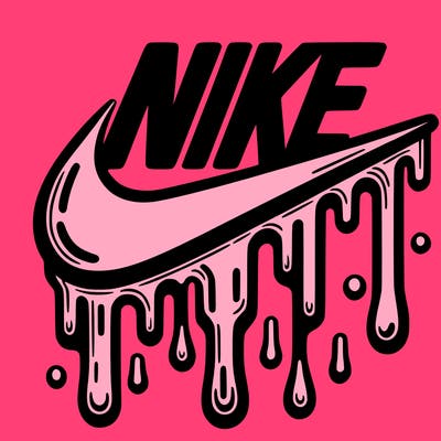 dripping nike logo