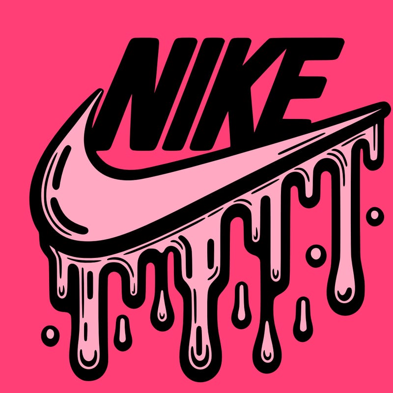 dripping nike logo