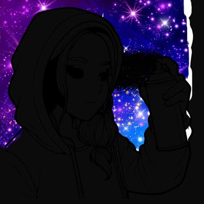 a realistic girl, spray painting