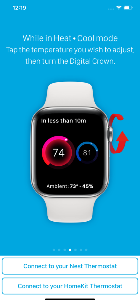 Thermo Watch for Nest & Ecobee - Apple Watch Oberfläche zur Temperaturregelung für Nest- und HomeKit-Thermostate mit der Digital Crown